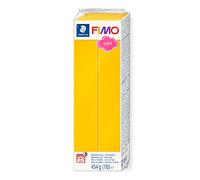 Staedtler FIMO Soft, Pâte à modeler tournesol durcissant au four, Pour débutants et artistes, Souple et facile à démouler, Pain de 454 grammes, 8021-16