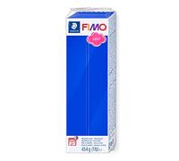 Staedtler Fimo Soft, Pte À Modeler Bleu Brillant durcissant au Four, pour Débutants et Artistes, souple et Facile À Démouler, Pain de 454 Grammes, 8021-33