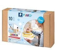Staedtler Kit pâte à modeler Basic FIMOair 81 Set 01 – 16 pièces avec bloc 500 g