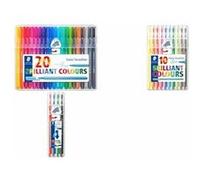 STAEDTLER Fineliner broadliner BRILLIANT COLOURS, étui de 4 G