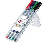 STAEDTLER Fineliner triplus BRILLIANT COLOURS étui de 4 pièces