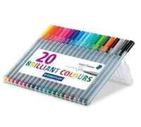 STAEDTLER Fineliner triplus BRILLIANT COLOURS, étui de 20 pièces