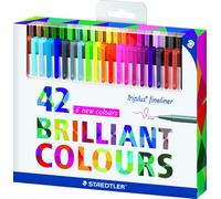 Feutres - Staedtler - Triplus FineLiner 334 - 42 Assortis - Pointe SuperFine 0,3 mm - Bureau