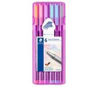 Staedtler Fineliner Triplus 334 SB6 Boîte de 6 stylos couleurs pastel