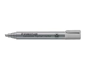 Staedtler Flipchart Lumocolor 356 B-8 Marqueurs à pointe biseautée à séchage rapide et sans odeur Gris