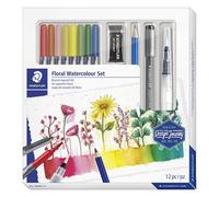 Staedtler Floral Design Journey set de peinture à l'eau avec aquarelle (12)