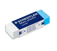 STAEDTLER Mars Plastic Combi 526 508 Gomme sans phtalate ni latex Blanc