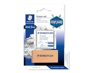 Staedtler Gommes artistiques de haute qualité, Étui blister avec 1 gomme mie de pain et 1 gomme artistique, 5427SBK2-C - version allemande