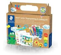 Staedtler Noris Junior 61 C2 Kit d'activités pour peinture au doigt et travaux manuels (6 pièces, peinture et livre d'activités)
