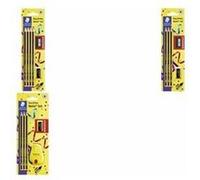 Staedtler Crayons à papier Noris Anniversaire HB – 3 crayons, taille‑crayon réservoir, mini‑gomme