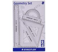 Staedtler Set de géométrie Mars 569 Pb4-0 – règle 20 cm, rapporteur, équerres 60°/45°