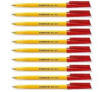 Staedtler Lot de 10 stylos à bille à pointe fine 0,3 mm Rouge 430