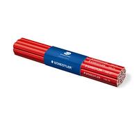 Staedtler Lot de 12 Crayons de charpentier Noir | Forme ovale, non taillés, haute résistance à la rupture - bois certifié FSC - Réf. 148 25