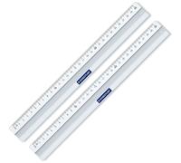 Staedtler Lot De 2 Régles En Métal Aluminium Anti Glisse 30 Cm