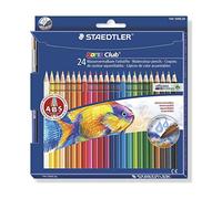 STAEDTLER Lot de 3 Crayons aquarelle Noris Club aquarell, étui carton de 24