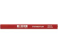 STAEDTLER Lot de 3 Crayons de charpentier Moyen Ovale Corps Marron rouge Mine 2H
