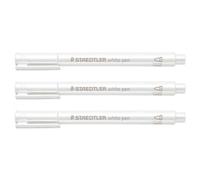 Staedtler Lot De 3 Marqueurs Permanent Métallisé, Pointe Ogive, Blanc