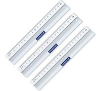 Staedtler Lot De 3 Régles En Métal Aluminium Anti Glisse 20 Cm