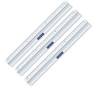 Staedtler Lot De 3 Régles En Métal Aluminium Anti Glisse 30 Cm