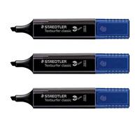 Staedtler Lot De 3 Surligneurs "Textsurfer Classic Hidelighter", Noir