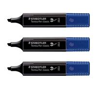 Staedtler Lot De 3 Surligneurs "Textsurfer Classic Hidelighter", Noir
