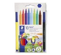 Feutre - STAEDTLER - Noris - Etui de 10 - Pointe bloquée - Encre lavable - Mixte
