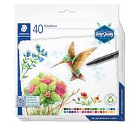 Staedtler Lot de 40 feutres à pointe fine pour coloriage adulte - 40 couleurs assorties - 334 C40-C