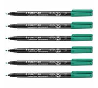 STAEDTLER Lot de 6 Lumocolors marqueur permanent 318F, vert
