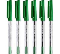 Staedtler Lot de 6 stylos à bille Pointe moyenne 0,5 mm 430 M Encre verte