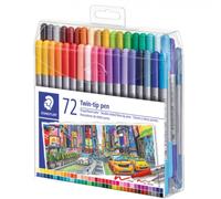 STAEDTLER Lot de 72 feutres à double pointe
