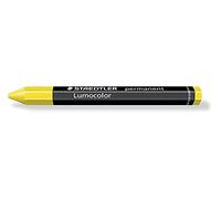 STAEDTLER Lumocolor 236 Omnigraph craie - jaune, 12 mm | Craie universelle imperméable - marque pneus, métal, verre, bois & pierre - Art.-Nr. 236-1 BK-1