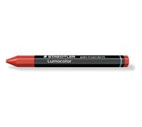 STAEDTLER Lumocolor 236 Omnigraph craies - rouge, lot de 12 | Craie universelle résistante à l’eau, marquages couvrants sur bois, métal, verre & pierre - Art.-Nr. 236-2