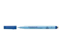 STAEDTLER Lumocolor 305 Feutres correctable - bleu, lot de 10, 0,6 mm | Encre universelle hydrosoluble, pointe fine, avec effaceur - film, tableau blanc & laminés - Art.-Nr. 305 F-3