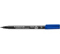 Stylo feutre permanent Staedtler Lumocolor "dry safe" 0,4 mm - bleu