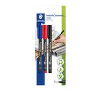 STAEDTLER Lumocolor 317 Feutres permanents - noir, lot de 3, 1,0 mm