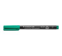 STAEDTLER Lumocolor 318-5 Lot de 10 stylos permanents, largeur de trait fine, 0,6 mm, vert