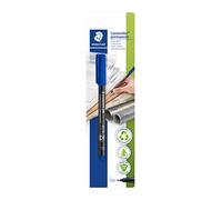 Staedtler Feutre permanent Lumocolor 318 – Pointe fine 0,6 mm – Bleu – Blister 1