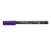 Staedtler Lumocolor 318 - Feutre Permanent Pointe Fine 0,6 Mm Violet X10 | Feutre film permanent, imperméable pour presque toutes les surfaces, F - Numéro d'article 318-6