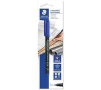 Staedtler Lumocolor 318 Marqueur permanent - Course d'environ 0,6 mm - Séchage rapide - Couleur bleue G