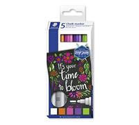 STAEDTLER - Lumocolor 344 - Etui Carton 4 Marqueurs Craie Liquide Pointe 2.4 mm Assortis - Edition Design Journey - 344 C5
