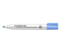 STAEDTLER Lumocolor 351-30 Marqueur pour tableau blanc Bleu clair, largeur de ligne 2,00 mm, séchage rapide, faible odeur, longue durée de vie, pointe bloquée, 10 marqueurs pour tableau blanc dans une