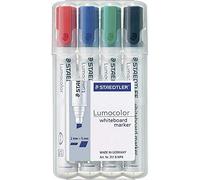 Staedtler Lumocolor 351 B WP4 marqueur indélébile Pointe ogive Noir, Bleu, Vert, Rouge 4 pièce(s)