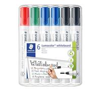 STAEDTLER Lumocolor 351 Marqueur pour tableau blanc Pointe ogive Env. Whiteboards, 351 WP6X Lot de 6 marqueurs de largeur de ligne de 2 mm