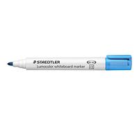 STAEDTLER LUMOCOLOR 351 ROTULADOR PARA PIZARRA - PUNTA REDONDA - TRAZO 2MM - CAPUCHON CON CLIP - COLOR AZUL CLARO