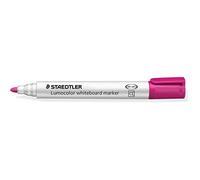 Staedtler Marqueur pour tableau blanc Lumocolor 351 - Pointe ronde 2 mm - Capuchon avec clip - Rose