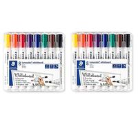 Staedtler Lumocolor 351 WP8 Lot de 2 marqueurs pour tableau blanc Pointe ogive 2 mm
