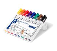 Staedtler Lumocolor 351 Wp8 Marqueur Indélébile Pointe Ogive Noir, Bleu, Marron, Vert, Orange, Rouge, Violet, Jaune 8 Pièces