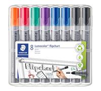 Staedtler Lumocolor 356 Marqueur à Carreaux Pointe,Lot de 8 marqueurs de Largeur de Ligne de 2 mm -Idéal pour les Blocs à Carreaux - Couleurs Intenses - Sans Odeur ,Fabriqué en Allemagne - 356 WP8X