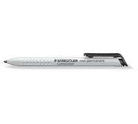 STAEDTLER Lumocolor 768 Omnichrom porte-mine - noir, mine 3 mm | Mine non permanente, effaçable des surfaces lisses - marque verre, métal & film - Art.-Nr. 768N-9