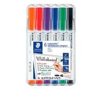 STAEDTLER Lumocolor Compact - marqueur pour tableau blanc, lot assorti de 6